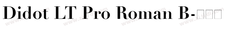 Didot LT Pro Roman B字体转换 Didot LT Pro Roman B字体转换